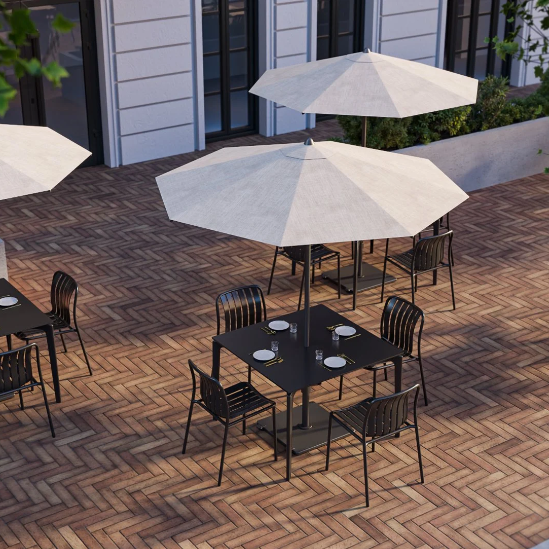 Frappe Aluminum Market Push-Up Umbrella